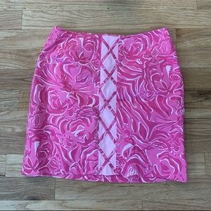 Lilly Pulitzer Pink Lined Mini Skirt